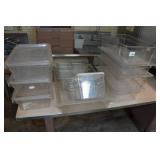 Assorted Clear Food Storage Bins and Lids