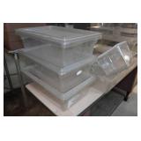 Assorted Clear Food Storage Bins and Lids