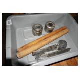 Rolling Pins, Dough Cutters and Doughnut Cutters with Tub