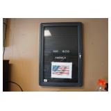 Lockable Bulletin Board with Letters and Numbers