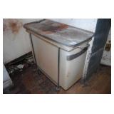 Plastic Storage Bin on Rolling Cart