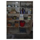 Contents of Wooden Shelf - Electrical Wire, Outlets, WD40