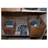 Contents of Wooden Shelf - Electrical Wire, Outlets, WD40