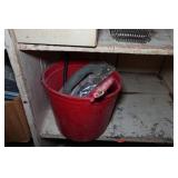 Contents of Wooden Shelf - Electrical Wire, Outlets, WD40