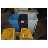 Storage Bins and Mop Bucket