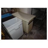 Storage Bins and Mop Bucket