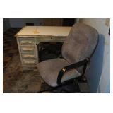 Contents of Room - Antique Desk, File Cabinet, Chairs, Storage Cabinet