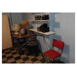 Contents of Room - Antique Desk, File Cabinet, Chairs, Storage Cabinet