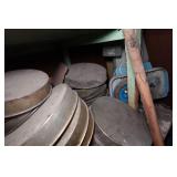 Contents of Shelf - Assorted Bread and Round Cake Pans