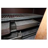 Industrial Rolling Shelf with Large Assortment of Cake and Bread Pans