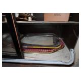 Contents of Shelf - Antique Display Cabinet, Assorted Molds, Trays