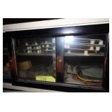 Contents of Shelf - Antique Display Cabinet, Assorted Molds, Trays