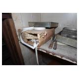 Contents of Shelf - Antique Display Cabinet, Assorted Molds, Trays