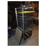 Rolling Metal Rack wih Baking Sheets