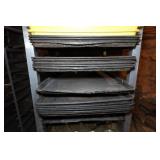 Rolling Metal Rack wih Baking Sheets