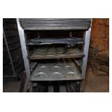 Rolling Metal Rack wih Baking Sheets