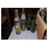 Antique Glass Pop Bottles and Crates