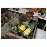 Antique Glass Pop Bottles and Crates