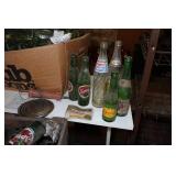 Antique Glass Pop Bottles and Crates