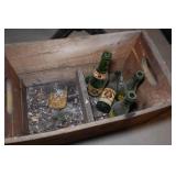 Antique Glass Pop Bottles and Crates