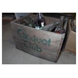 Antique Glass Pop Bottles and Crates