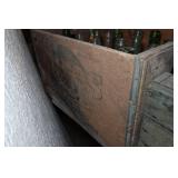 Antique Glass Pop Bottles and Crates