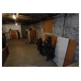 Assorted Holiday Décor and Shelving