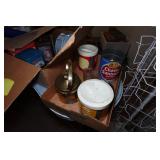 Assorted Holiday Décor and Shelving