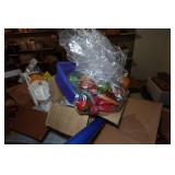 Assorted Holiday Décor and Shelving