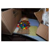 Assorted Holiday Décor and Shelving