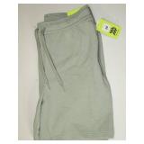 ALL IN MOTION Mens Textured Knit Drawstring Stretch Shorts, Green, Size Small