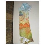 One World Live and Let Live - Top Size Small Teal Blue, Taurus Sign