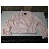Midnight Velvet - Pink Over Shirt Sweater, Size Small