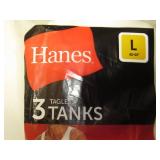 Hanes Mens Tagless Tanks, Size Medium, 3 Pack White Flex Fabric