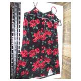 Art Class Girls Long Sleeve Dress Black velvet Floral, Size XXL (16/18)