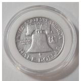1958 Silver Franklin Half Dollar
