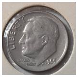 1965 Silver Dime - Freak- RIM and The "WE" is not raised from in God We Trust