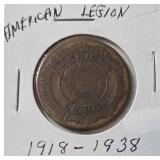 1918-1938 American Legion Token