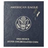 2007  Silver American Eagle in Blue Velvet Box