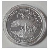 1 Oz. Silver Northern Pike - National Fishing Grand Slam-Round
