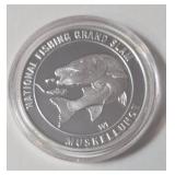 1 Oz. Silver Muskellunge - National Fishing Grand Slam - Round