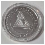 1 Oz. Silver Chinook Salmon - National Fishing Grand Slam - Round