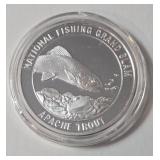 1 Oz. Silver Apache Trout - National Fishing Grand Slam - Round
