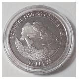 1 Oz. Silver Walleye - National Fishing Grand Slam - Round