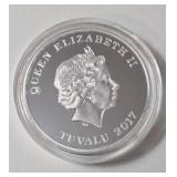 1 Oz. Silver - TUVALU 2017 Queen Elizabeth II - Remember Pearl Harbor 75th Anniversary Edition - December 7, 1941