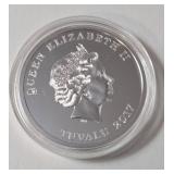 1 Oz. Silver - TUVALU 2017 Queen Elizabeth II - Remember Pearl Harbor 75th Anniversary Edition - December 7, 1941