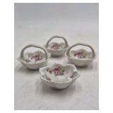 Vintage Porcelain Miniature Flower Baskets – Made in Japan Set