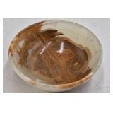 Polished Onyx Bowl – Honey Amber Veins