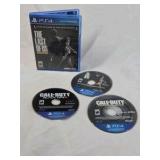 PlayStation 4 Game Disc Lot – The Last of Us Remastered, Call of Duty Black Ops III, Call of Duty Infinite Warfare