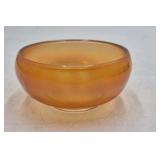 Vintage Iridescent Amber Glass Bowl
